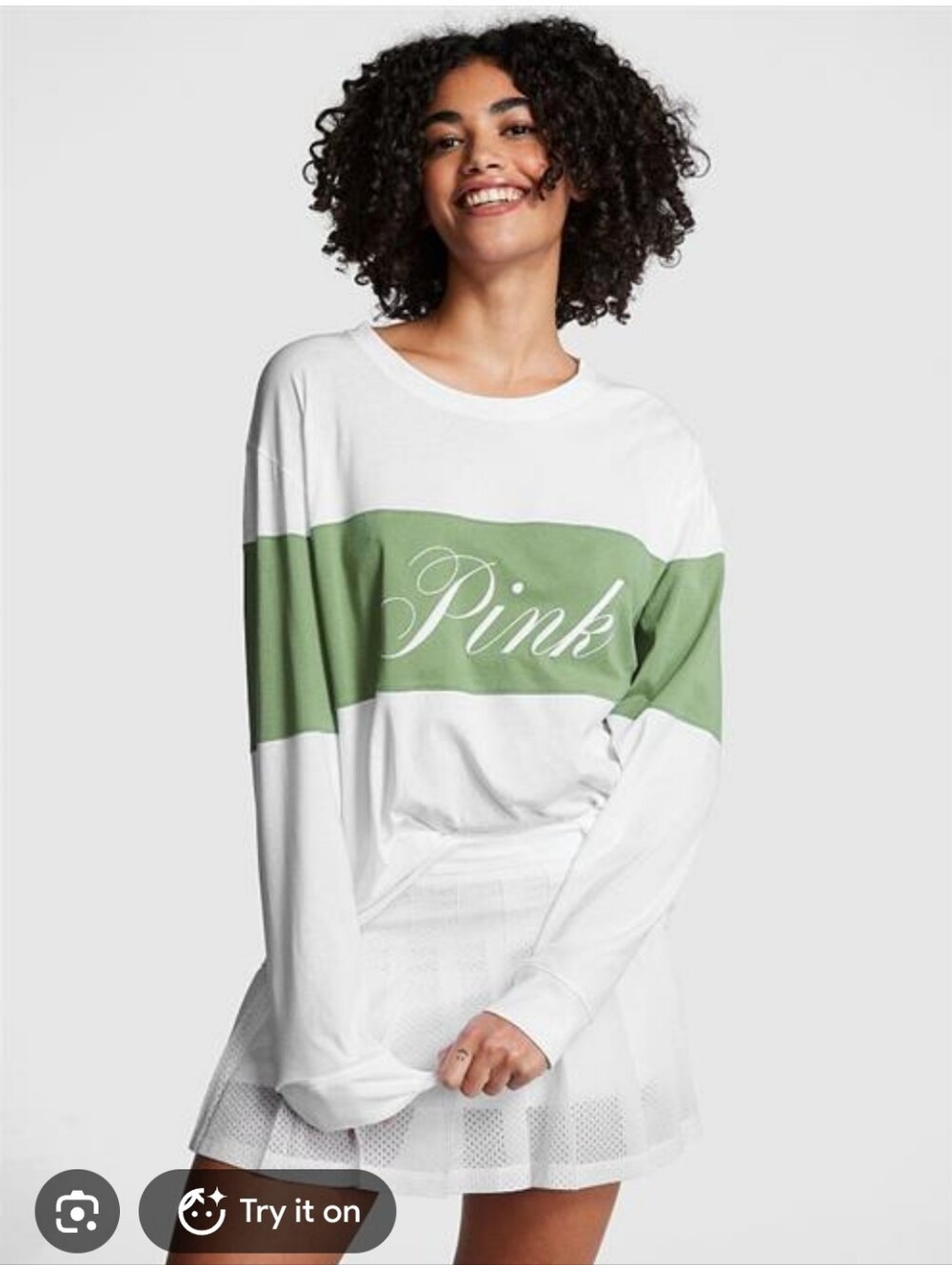 Victoria's Secret PINK Long Sleeve Campus tee